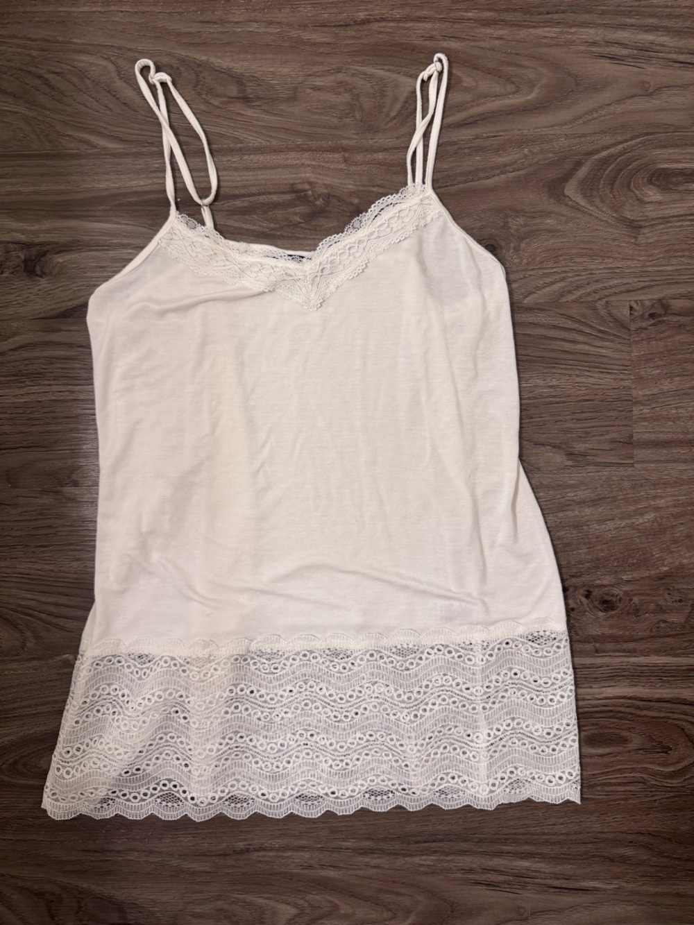 GNW White Lace Trim Camisole
